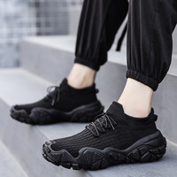 MODE FULL麦乐户外春夏透气飞织网面徒步鞋女轻便登山鞋男低帮减震防滑爬山鞋 男黑色 42