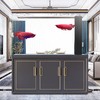 HAN BA 汉霸 超白玻璃生态底滤实木龙鱼缸客厅大型靠墙1.2米长x52cm宽x158cm高
