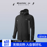 HLA海澜之家夹克男24新SPORTSDAY马术运动男冬HWJAW4W051A 黑色镶拼98 180/96A XL151~164斤