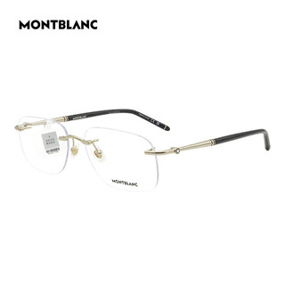 万宝龙（MONTBLANC）近视眼镜框架MB0071O 003+依视路爱赞全晰膜御1.74 003黑金腿