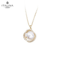 ITALINA 伊泰莲娜 法式轻奢淡水珍珠项链S925银 气质百搭高级感锁骨链送闺蜜礼物 珍珠银链