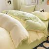 梦巢 A类超柔裸睡四件套床上用品四季家用纯色被套床单套件宿舍三件套