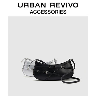 URBAN REVIVO 女士摩登腋下单肩斜挎包 UAWB40280 银色 中号