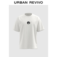 URBAN REVIVO 男士休闲减龄趣味刺绣圆领短袖 UMY440006