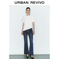 URBAN REVIVO 女装休闲简约百搭纯色圆领短袖T恤 UWG440127