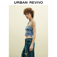 URBAN REVIVO 女时尚渐变设计感串珠挂脖针织背心 UWL940068 多色 M