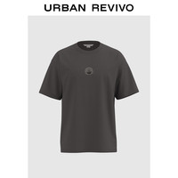 URBAN REVIVO 男士休闲减龄趣味刺绣圆领短袖 UMY440006 冷灰 M