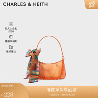 CHARLES & KEITH CHARLES&KEITHCK2;-80151122女士波光扎染手提斜挎腋下包 Pumpkin南瓜色 S