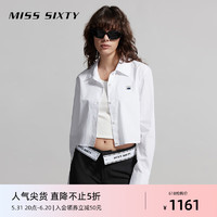 MISS SIXTY2024夏季衬衫女长袖短款百搭休闲风高街通勤单排扣 漂白 L