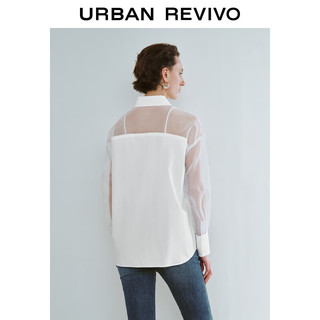 URBAN REVIVO 女装时尚简约通勤百搭口袋开襟衬衫 UWG240142