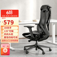 今日必买：ENOVA 时尚家撑腰椅人体工学椅电脑椅家用舒适久坐办公椅学习椅子 真本色（3D扶手+四挡调节腰靠）