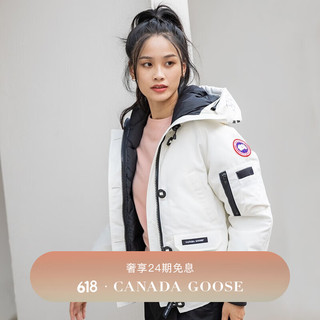 加拿大鹅（Canada Goose）Chilliwack 女士飞行员夹克户外休闲大鹅羽绒服外套 7999L 433 北辰白 L