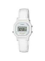 CASIO 卡西欧 女士复古 LA11WB-1 运动树脂表带手表,白色/白色