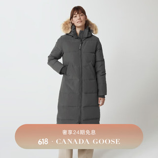 加拿大鹅（Canada Goose）Mystique 女士派克大衣大鹅羽绒服外套 3035L 66 石墨色 L
