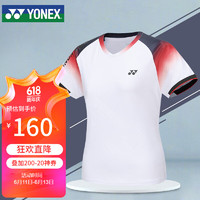 YONEX尤尼克斯羽毛球服运动运动短袖T恤女210154BCR白M 白色（女款）