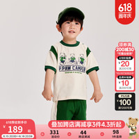 PawinPaw卡通小熊童装2024年夏季男女童大童-上下套装 Green绿色/40 120