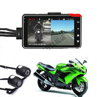 马适用于摩托车行车记录仪摩托车记录仪高清骑行镜头防水360全景前 套餐一双镜头