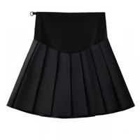 乌拓托腹裙裤半身裙夏季a字裙半身裙子短裙百褶裙装夏装 黑色 M