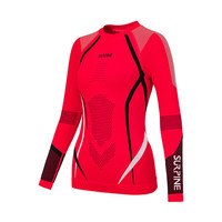 松野湃（SURPINE）极风滑雪压缩速干衣女排汗保暖锁温功能内衣滑雪服 红色-上衣 M