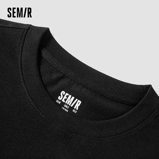 森马（Semir）背心男2024夏季时尚潮流撞色印花针织无袖上衣 黑色90001 165/84A/S