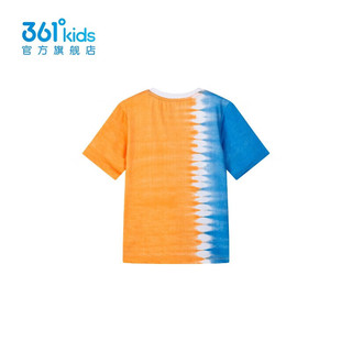 361° 童装男童短袖针织衫2024年夏季新款小童儿童短袖 激光橙 101
