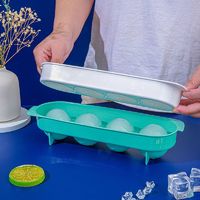 LOCK&LOCK 制冰格冰球模具圆形冰盒自制冰淇淋模具冰箱家用制棒冰盒