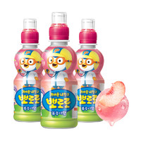 88VIP：Pororo 韩国进口大牌啵乐乐水蜜桃味儿童果汁饮料235ml*3健康科学调配