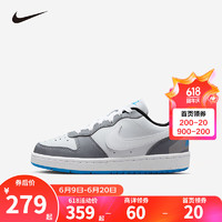 NIKE 耐克男女休闲板鞋COURT BOROUGH儿童运动鞋时尚小白鞋青少年大童 DV5456-019 38码 适合脚长24cm