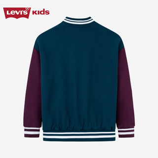 Levi's李维斯童装秋季儿童夹克男童双面穿棒球服外套 酒红色 160/80(XL)