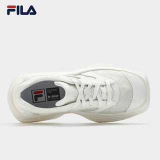 斐乐（FILA）女鞋DIVA摩登运动鞋2024夏鱼棘鞋厚底鞋老爹鞋 雪白-SN 38