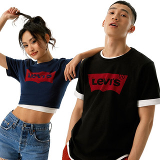 今日必买：李维斯 Levi's 24夏季同款短袖T恤logo印花 白色0000 L