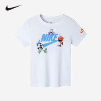 移动端：NIKE 耐克 童装男女童短袖T恤2022夏季儿童短T上衣 J625纯白色 160(XL)