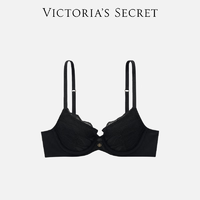 维多利亚的秘密 经典时尚舒适文胸胸罩女士内衣 54A2浪花黑色-超薄款 11229602 32DD