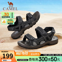 CAMEL 骆驼 凉鞋男夏季新款轻便软底户外徒步鞋男士运动休闲沙滩鞋 G14M263624 黑色 42