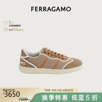 菲拉格慕（Ferragamo）女士棕色高科技织物休闲鞋 0769345_M  _ 70/37.5 