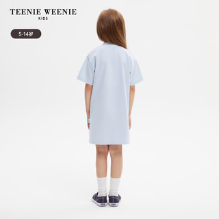 Teenie Weenie Kids小熊童装24夏季女童芝麻街刺绣翻领连衣裙 浅蓝色 140cm