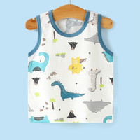 棉花堂宝宝背心男童夏装女童洋气儿童衣服2024休闲萌卡通hh 丛林恐龙 90cm