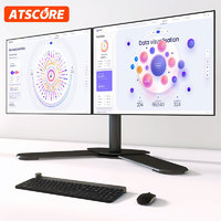 ATSCORE 显示器支架双屏 双屏电脑支架 免打孔升降支架 显示器底座增高架屏幕支架 左右双屏 10-27英寸