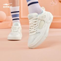 鸿星尔克休闲运动鞋_erke 鸿星尔克 清逸女鞋小白鞋子夏季网面透气