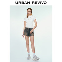 URBAN REVIVO 女士潮流创意立体爱心图案短袖T恤 UWV440213