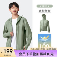骆驼(CAMEL)春夏女士原纱防晒冰感透气速干户外外套皮肤衣 灰绿 2XL