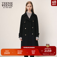 Teenie Weenie小熊秋冬气质双面呢大衣女 