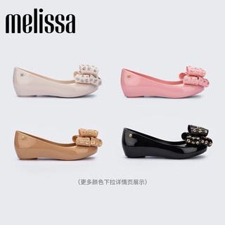 Melissa（梅丽莎）蝴蝶结低跟时尚通勤休闲女士单鞋33680 米白色 37