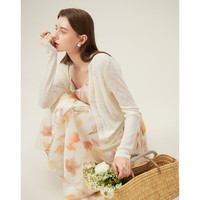 范思蓝恩冰雾衫遮阳针织开衫2024夏薄款长袖空调衫24FS12117 黑色 XS