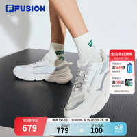 FILA FUSION斐乐潮牌CONCH DX机能潮鞋男2024秋海螺鞋跑步鞋 香雪白/银器灰-WS 39