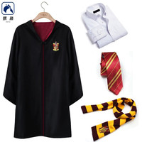 携鱼哈利波特的魔法袍学院服校服cos巫师赫敏拉文克劳风衣 格兰芬多4件套(风袍衬衣领带围巾) XXL【身高181-185】
