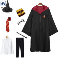 携鱼哈利波特的魔法袍学院服校服cos巫师赫敏拉文克劳风衣 格兰芬多8件套【男款】 L码【身高170-175】