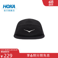 HOKA ONE ONE OKA ONE ONE中性款运动帽百搭舒适遮阳可调节帽子 黑色 / 白色 均码