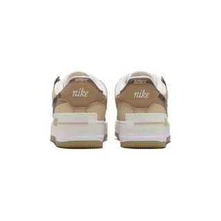 NIKE 耐克 Air Force 1 Shadow 女子休闲运动鞋 DZ1847-106 帆白/惊喜可可色/亚麻/芝麻棕/白/橡皮浅褐 37.5