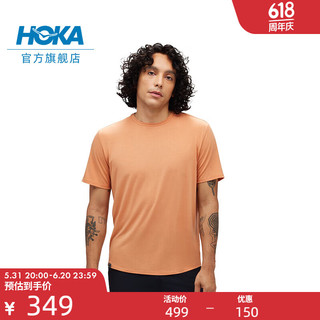 HOKA ONE ONE OKA ONE ONE 男款春夏HOKA必备短袖T恤 HOKA ESSENTIAL TEE 日常 雪松色 L